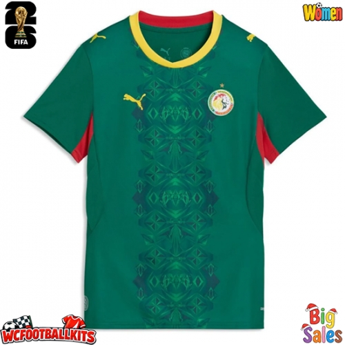 Senegal Replica Away Stadium Shirt for Women World Cup 2026 Short Sleeve